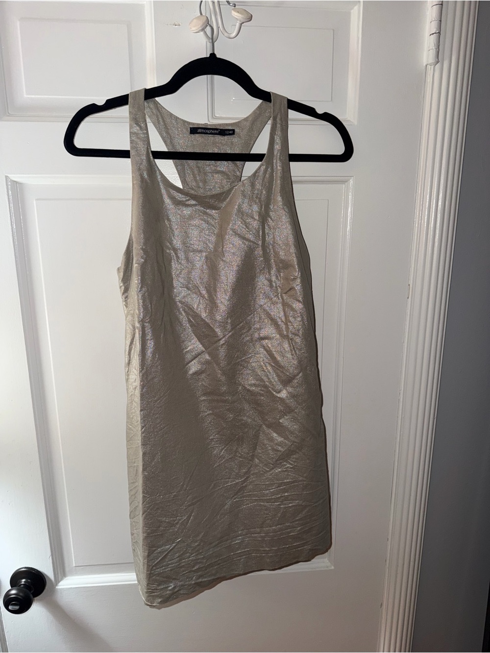Atmosphere Metallic Grey Tank Top